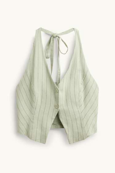 Mujer - Chaleco - entallado - verde menta