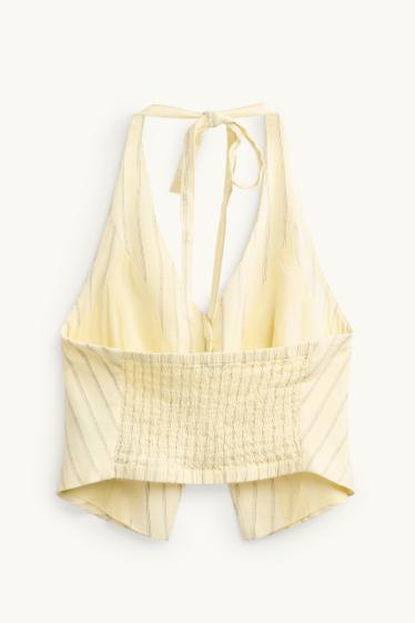 Mujer - Chaleco - entallado - amarillo