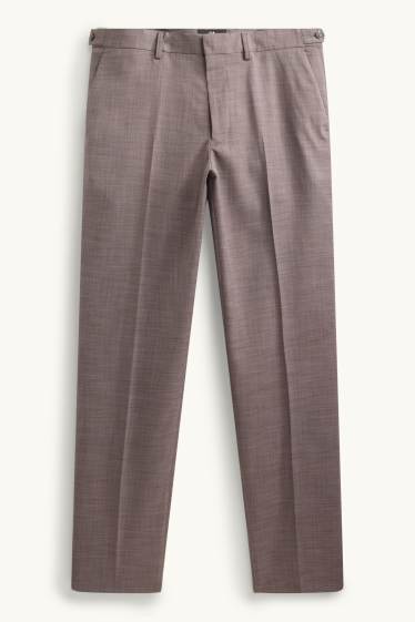 Heren - Broek uit het combi-systeem - regular fit - stretch - bruin-mix