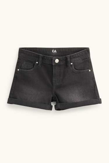 Enfants filles - Short en jean - noir