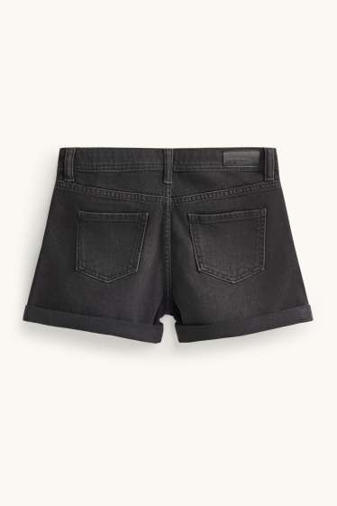 Enfants filles - Short en jean - noir