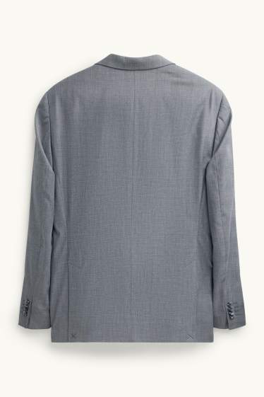 Hommes - Veste de costume - regular fit - extensible - à carreaux - gris