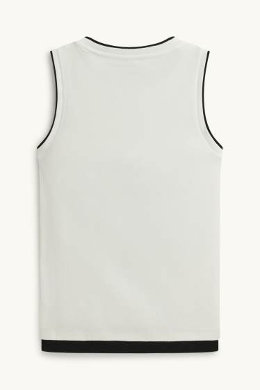 Femmes - Haut - look 2-en-1 - blanc