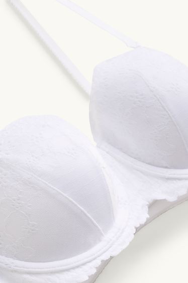 Women - Underwire bra - BALCONETTE - padded - white