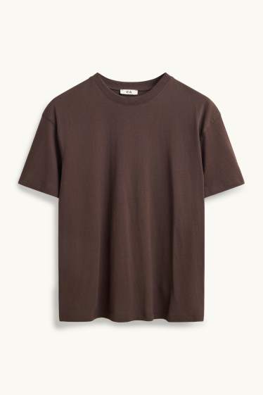 Dámské - Tričko - oversized - hnědá