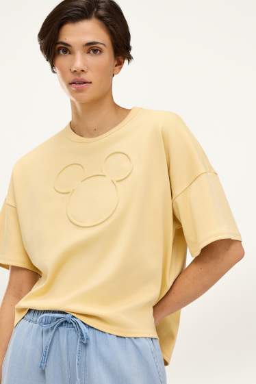 Donna - T-shirt - oversize - Topolino - giallo