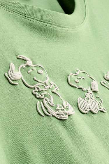 Damen - T-Shirt - Regular Fit - Snoopy - grün
