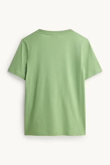 Damen - T-Shirt - Regular Fit - Snoopy - grün