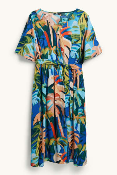 Damen - A-Linien Kleid - gemustert - bunt