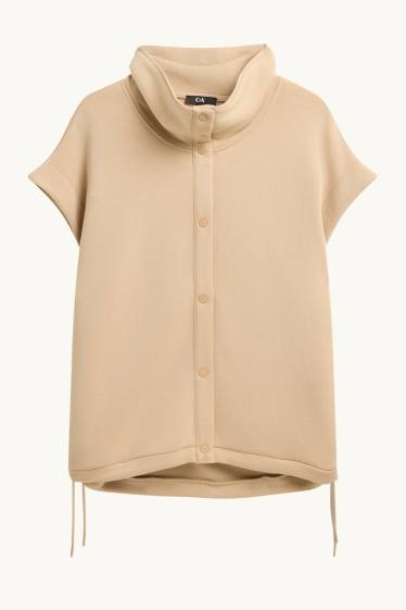 Damen - Sweatweste - beige