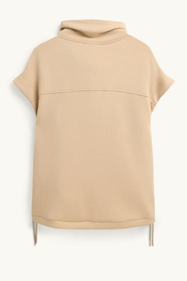 Damen - Sweatweste - beige