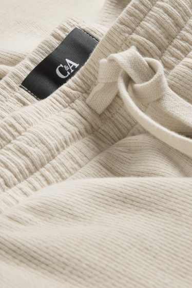 Herren - Sweatshorts - strukturiert - beige