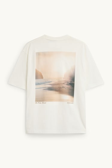 Hommes - T-shirt - relaxed fit - blanc