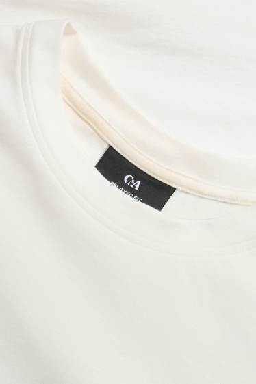 Hommes - T-shirt - relaxed fit - blanc