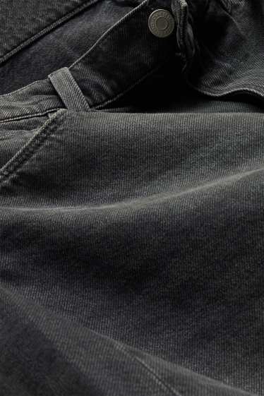 Men - Denim Bermuda shorts - black