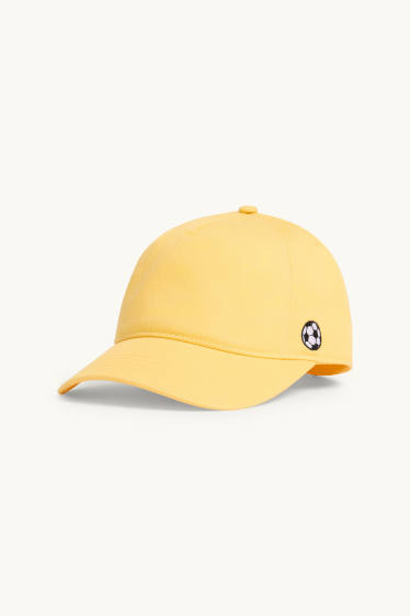 Children Boys - Football - baseball cap - yellow