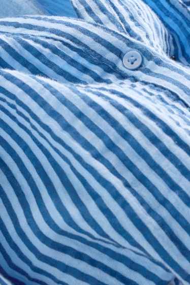 Mujer - Blusa sin mangas - de rayas - azul