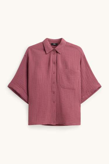 Dámské - Mušelínová halenka - červená