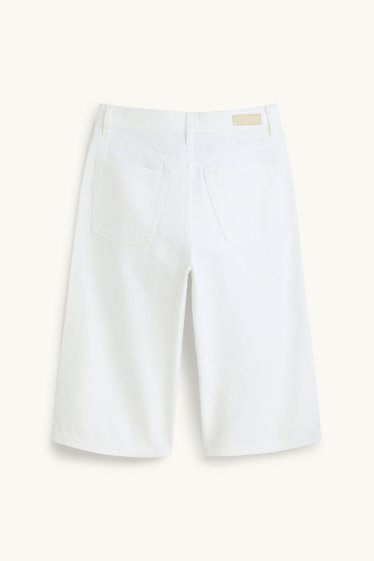 Damen - Jorts - High Waist - weiß