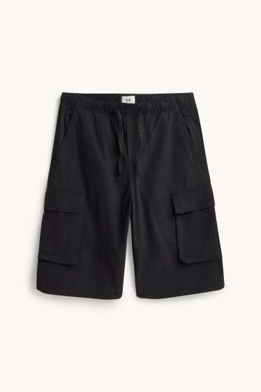 Hommes - Short cargo - noir