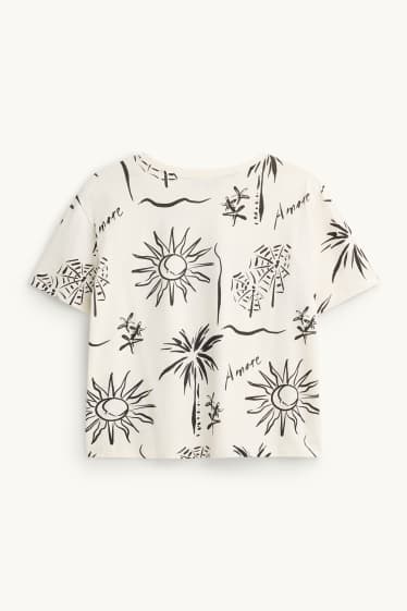 Donna - T-shirt - regular fit - bianco / nero