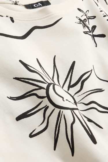 Donna - T-shirt - regular fit - bianco / nero