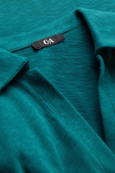 Dames - Poloshirt - regular fit - donkergroen