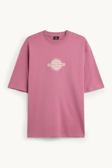 Hommes - T-shirt - Oversize - violet