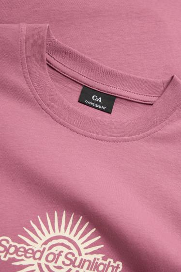 Hommes - T-shirt - Oversize - violet