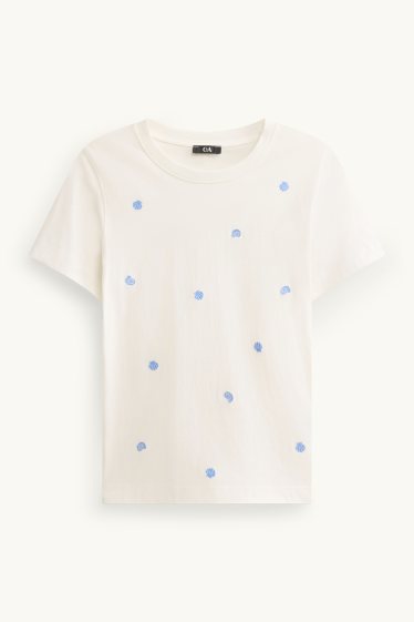Dames - T-shirt - regular fit - wit