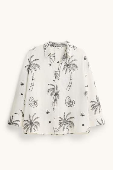 Dona - Brusa - amb motiu - blanc/negre