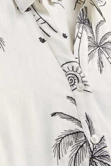 Dona - Brusa - amb motiu - blanc/negre