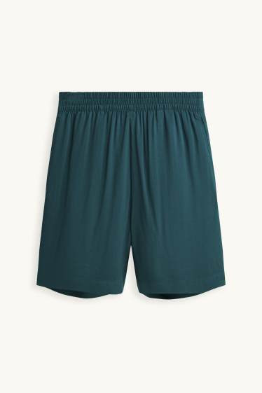 Women - Shorts - high waist - green