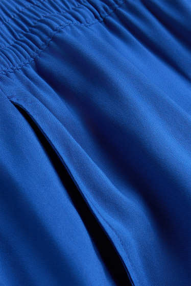 Women - Shorts - high waist - blue