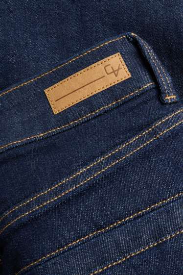 Donna - Jeans capri - vita media - slim fit - LYCRA® - jeans blu scuro