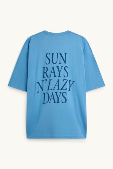 Hommes - T-shirt - relaxed fit - bleu