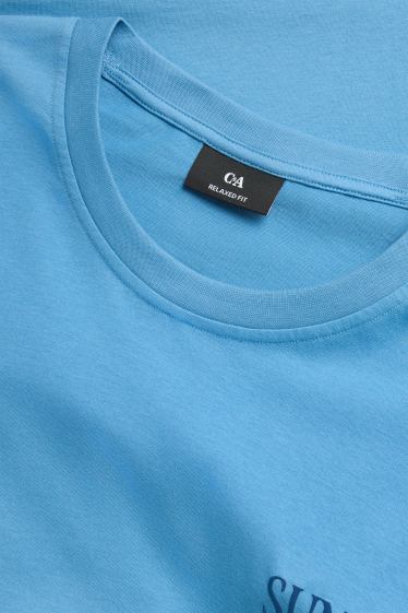 Hommes - T-shirt - relaxed fit - bleu