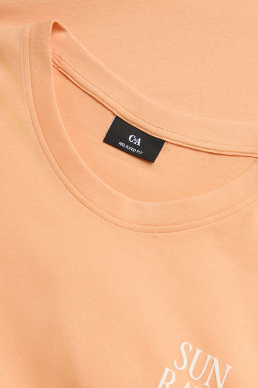 Heren - T-shirt - relaxed fit - oranje