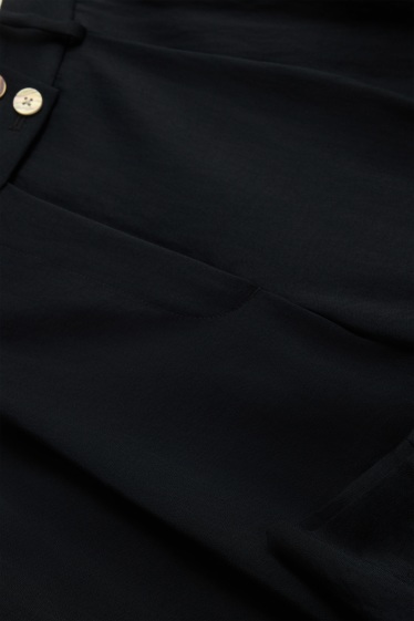 Damen - Business-Hose - High Waist - Regular Fit - schwarz