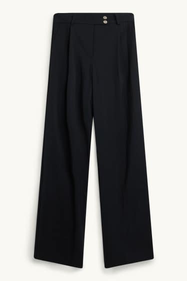 Damen - Business-Hose - High Waist - Regular Fit - schwarz