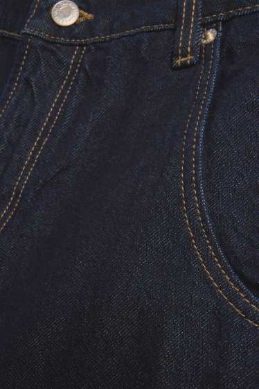 Damen - Jeans-Bermudas - High Waist - dunkeljeansblau