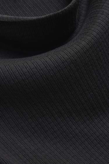 Dames - Top - met structuur - zwart