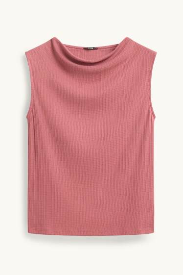 Dames - Top - met structuur - rood