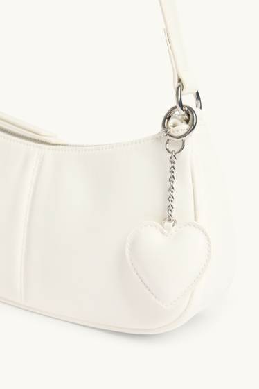 Women - Shoulder bag - faux leather - white