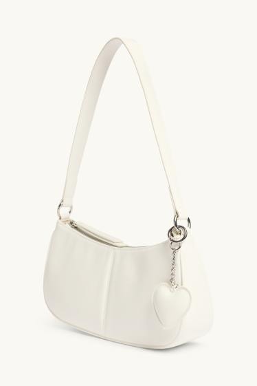 Women - Shoulder bag - faux leather - white