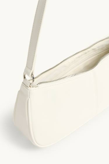 Women - Shoulder bag - faux leather - white
