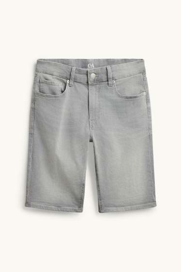 Home - Texans curts - slim fit - texà gris