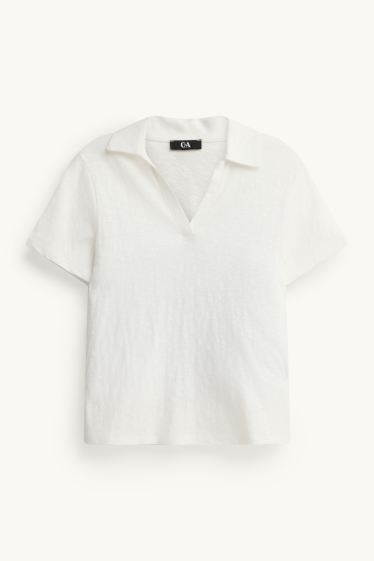Dames - Poloshirt - regular fit - wit