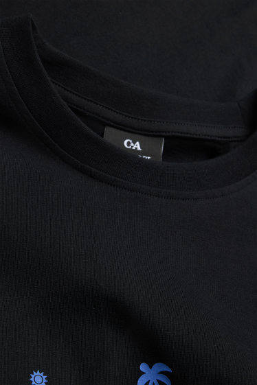 Hommes - T-shirt - relaxed fit - noir