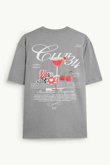 Herren - T-Shirt - Relaxed Fit - grau